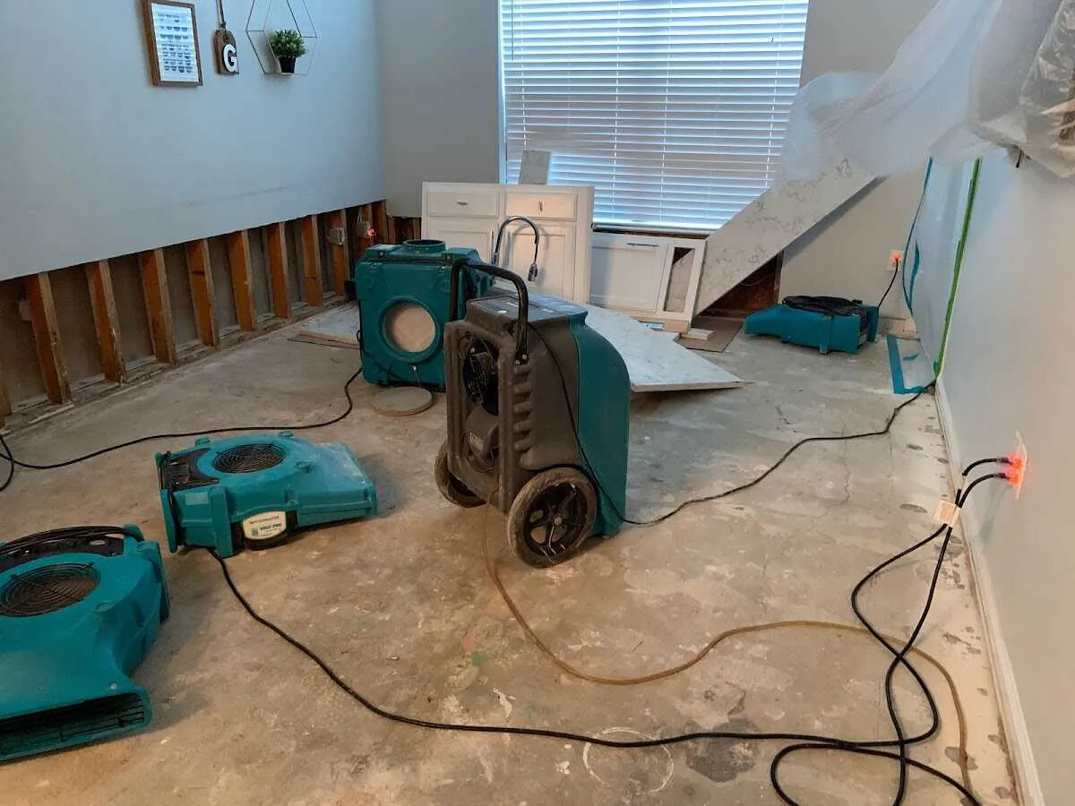 Dehumidifier in flood-cut room for Water Extraction & Removal in Rapid City